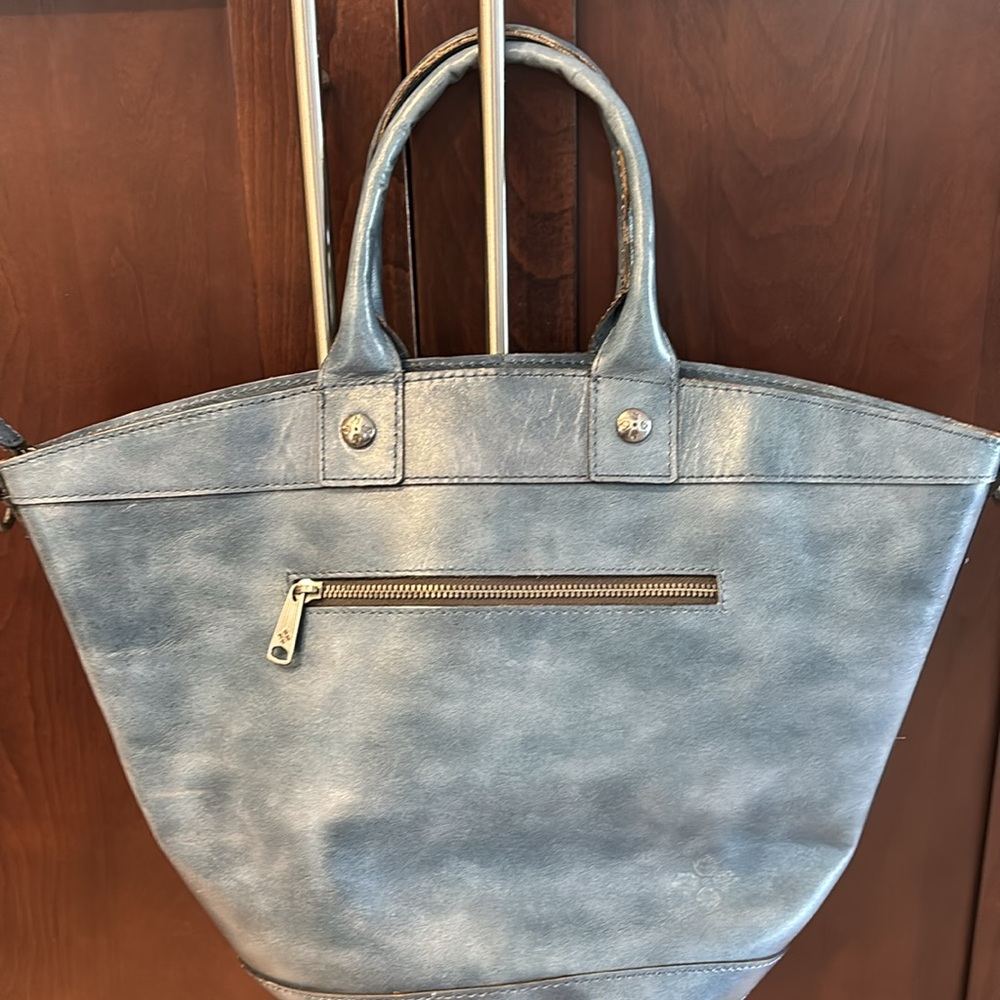 Patricia Blue Woven Tote Bag - Picture 2 of 6